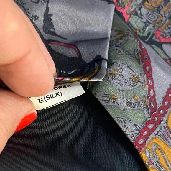 Regency Silk Tie vintage Italian print vases and somewhat abstract - Picture 2 of 4